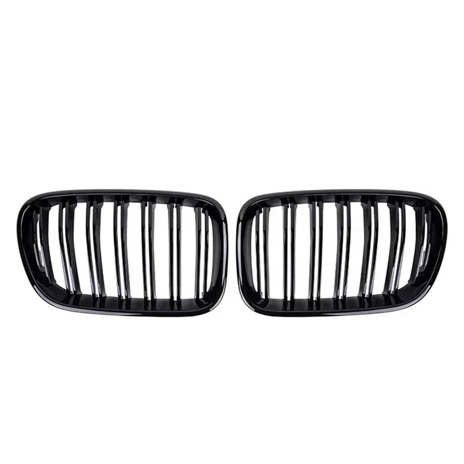 Nierengitter Grill Für X3 F25 2010-2013 Chrom-Silber-Diamanten-Frontstoßstangen-Haubengitter Einzel- Und Doppellinien-Stil Obere Gitter Kühlergrill Vorne(Double-Glossy Black) von YUCHUJCGSS