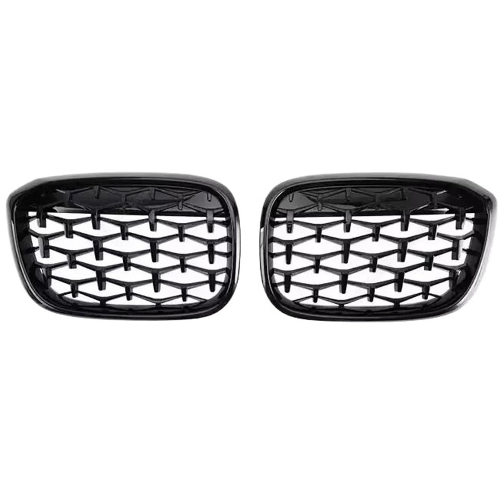 Nierengitter Grill Für X3 G01 Für X4 G02 2017-2021 Front Nierengrills Kühlergrill Auto Frontstoßstangengrill Diamantgrills Meteor Style Kühlergrill Vorne(Gloss Black) von YUCHUJCGSS