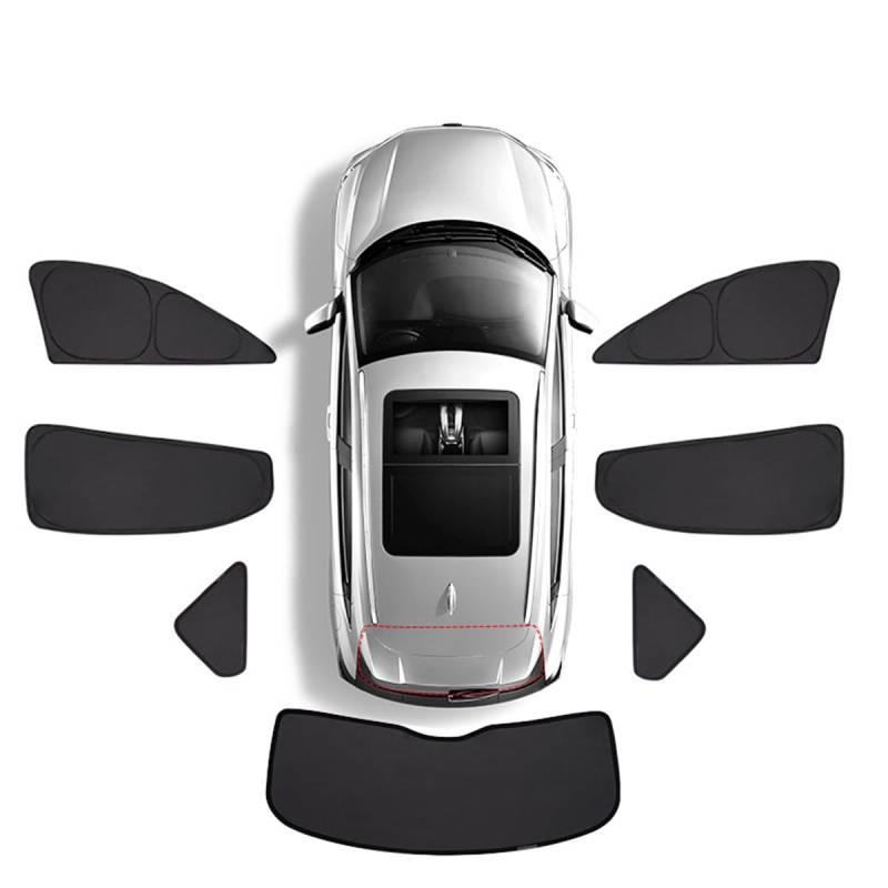 Sonnenschutz Auto für BMW iX3 2022 2023 2024, Auto Seitenfenster Sonnenschutz UV Schutz Verdunkelung Sichtschutz Vorhang Hitzeschutz für Seitenscheibe,G/7 Side Windows + Rear Window von YUEDAM
