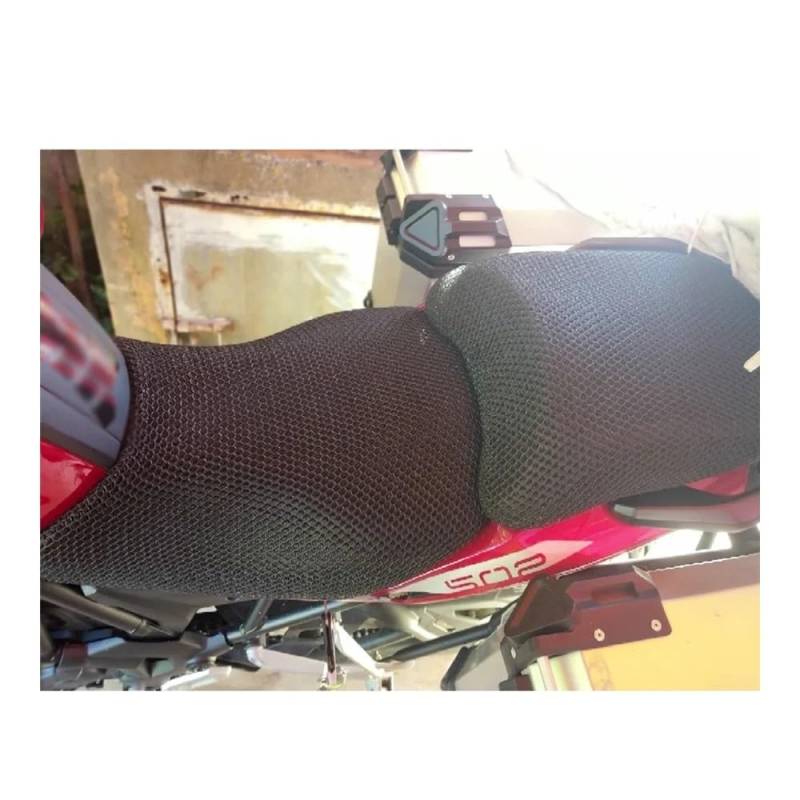 Motorrad-Rücksitzbezug Motorradteile Sonnenschutz Atmungsaktives Sitzkissen Schutzabdeckung Mesh-Pad Für TRK502X TRK 502 X TRK 502X Zubehör von YUEDONGLAN
