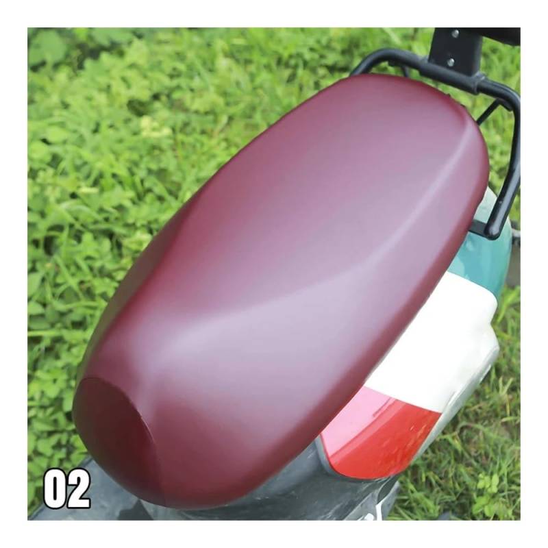 Motorrad-Rücksitzbezug Universal Motorrad Zubehör Pu Leder Sonnenschutz Motorrad Roller Sitzkissenbezug Verdickt Schützen Pad von YUEDONGLAN