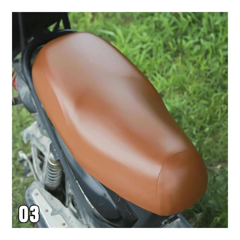 Motorrad-Rücksitzbezug Universal Motorrad Zubehör Pu Leder Sonnenschutz Motorrad Roller Sitzkissenbezug Verdickt Schützen Pad von YUEDONGLAN