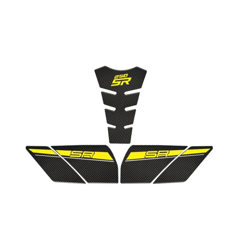 Motorrad Tankschutz Aufkleber FÜR CF 250 SR 250SR CF250SR 2023 Motorrad Anti Slip Heizöl Tank Pad Seite Knie Grip Aufkleber Schutz Aufkleber Pads von YUEDONGLAN