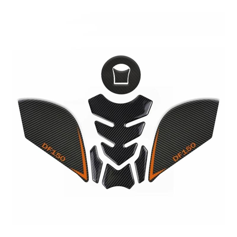 Motorrad Tankschutz Aufkleber Für Haojue DF150 DF 150 2021 Motorrad Anti Slip Heizöl Tankdeckel Abdeckung Pad Seite Knie Grip Aufkleber Schutz Aufkleber Pads von YUEDONGLAN