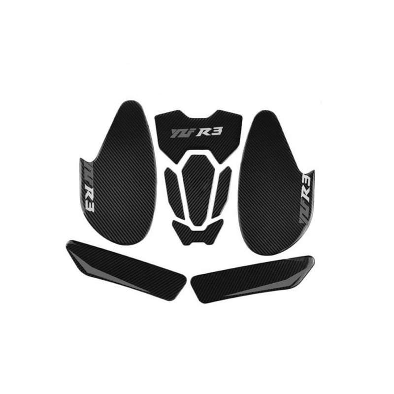 Motorrad Tankschutz Aufkleber Motorrad Anti Slip Kraftstoff Tank Pad Schutz Seite Knie Grip Aufkleber Pads FÜR YZFR3 YZF R3 2019 2020 2021 2022 von YUEDONGLAN