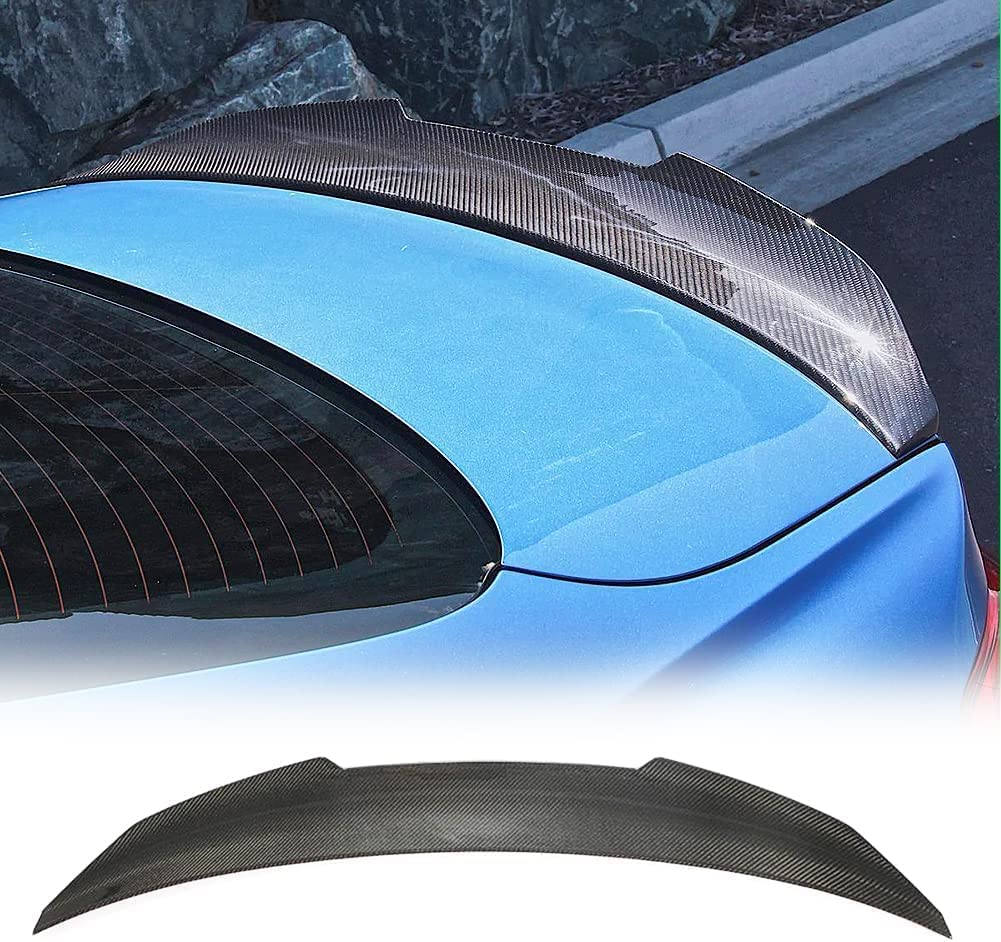 Auto Heckspoiler Carbon Faser Spoiler für BMW 4 Series I4 G26 420i 430i 440i Gran Coupe M Sport Hatchback 2021-2023, Auto Hintere Dachspoiler Flügel Kofferraumdeckel Spoiler Lippe, Aerodynamik von YUEGOO