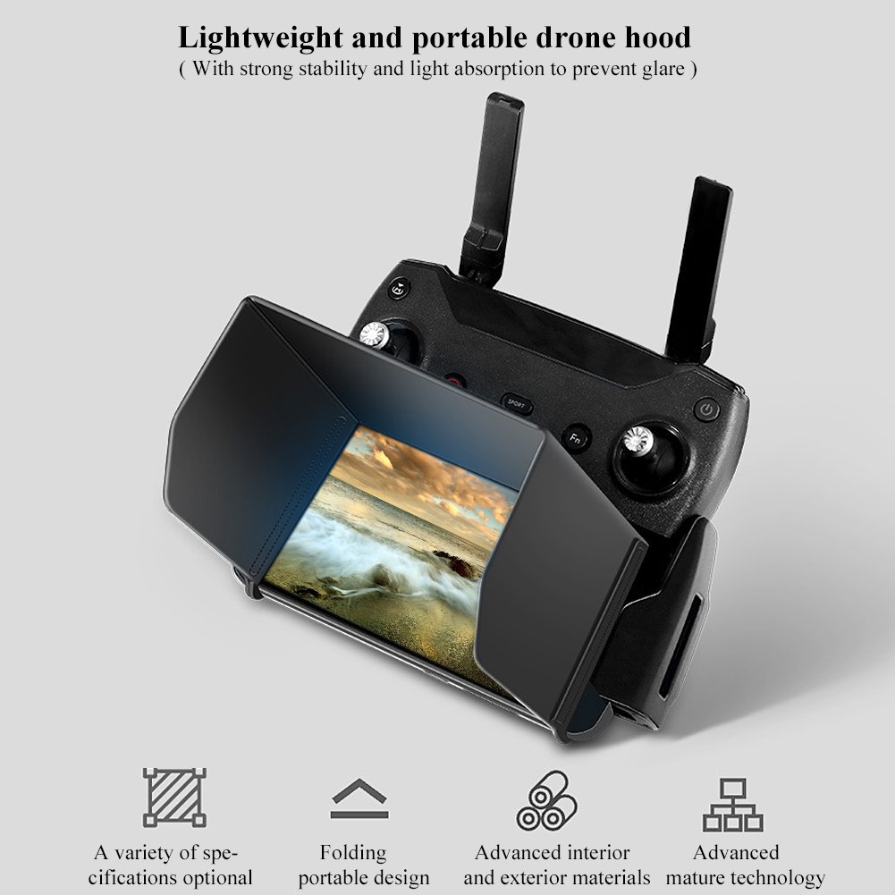 4 Typen Monitor Sun Hood, Telefon Sonnenschutz, PU + Gummi -Fernbedienungs -Controller Monitor für Spark Phantom3/4 (L121) von YUEHISY