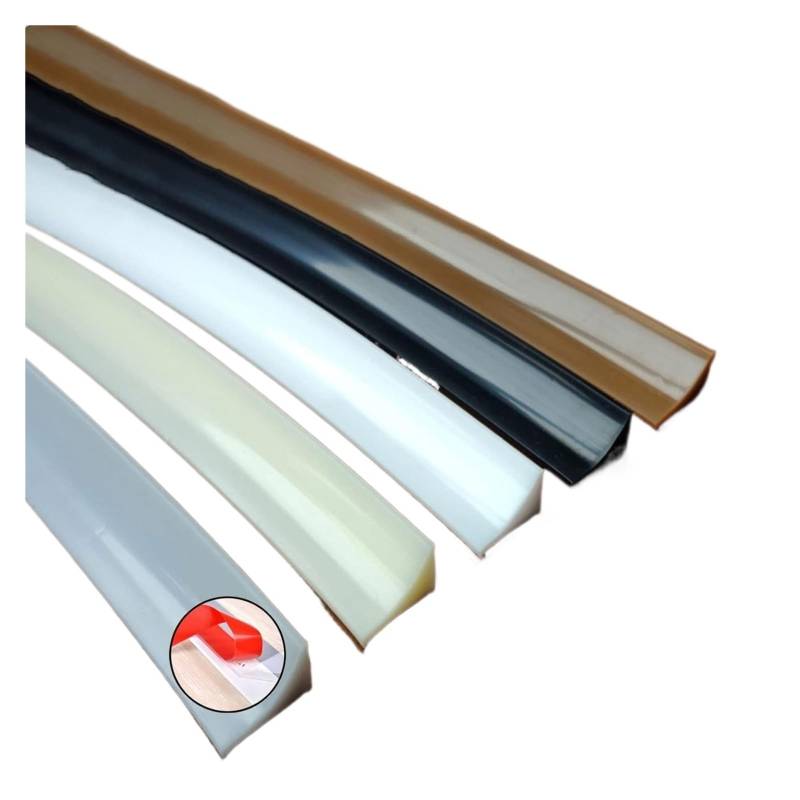 Dusche Wasserdamm, Silikon wasserdicht Dusche Wass Silicone Shower Water Dam - Self-Adhesive Threshold Barrier Strip for Bathroom Length for Wet Room Floor Separation(Transparent,150CM) von YUEKOPOU