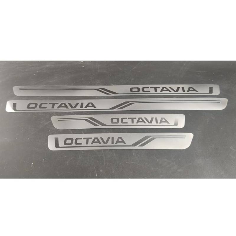 4 Stück Edelstahl Einstiegsleisten für Octavia Estate 2014-2019, Auto Türschwellen Abnutzungsplatten Schutzschwellen Türeinstiegsschutz Schutzverkleidung von YUENAN2025