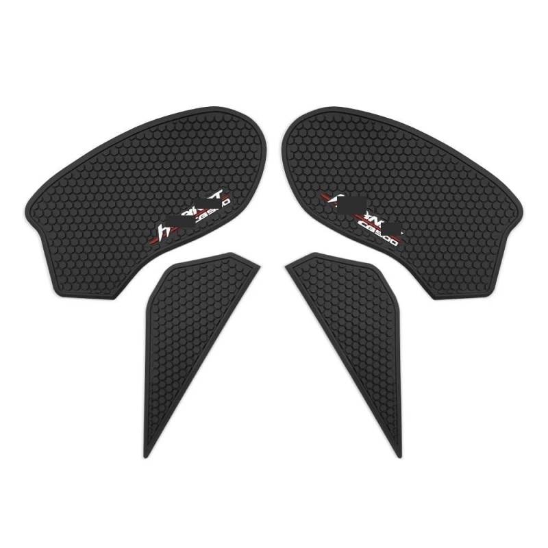YUEVABDE Motorrad-Kraftstofftankschutz Für H&ONDA CB500 Hornet Cb 500 CB500 2024 Motorrad Zubehör Kraftstoff Tank Traktion Pad Anti-Slip Aufkleber Kraftstoff Tank Knie Pad von YUEVABDE