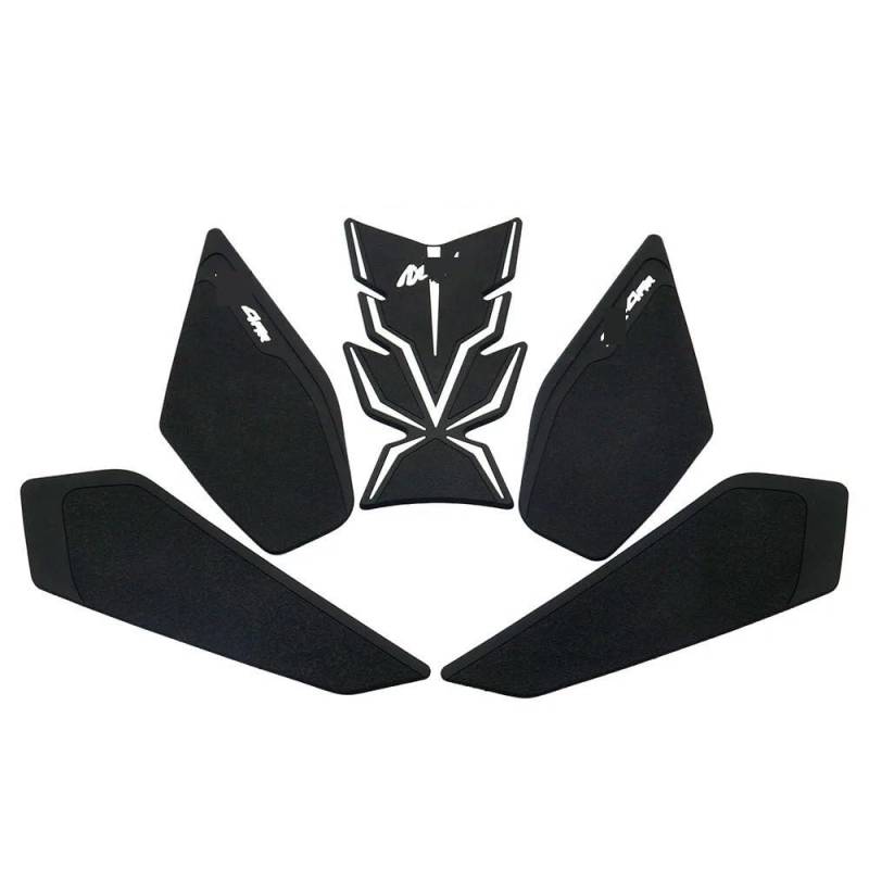 YUEVABDE Motorrad Tank Traction Pads Für KA&was&AKI Ninja ZX4RR ZX 4RR ZX-4RR 2023- Motorrad Kraftstoff Tank Schutz Aufkleber Wasserdicht Pad Gummi Aufkleber(White) von YUEVABDE