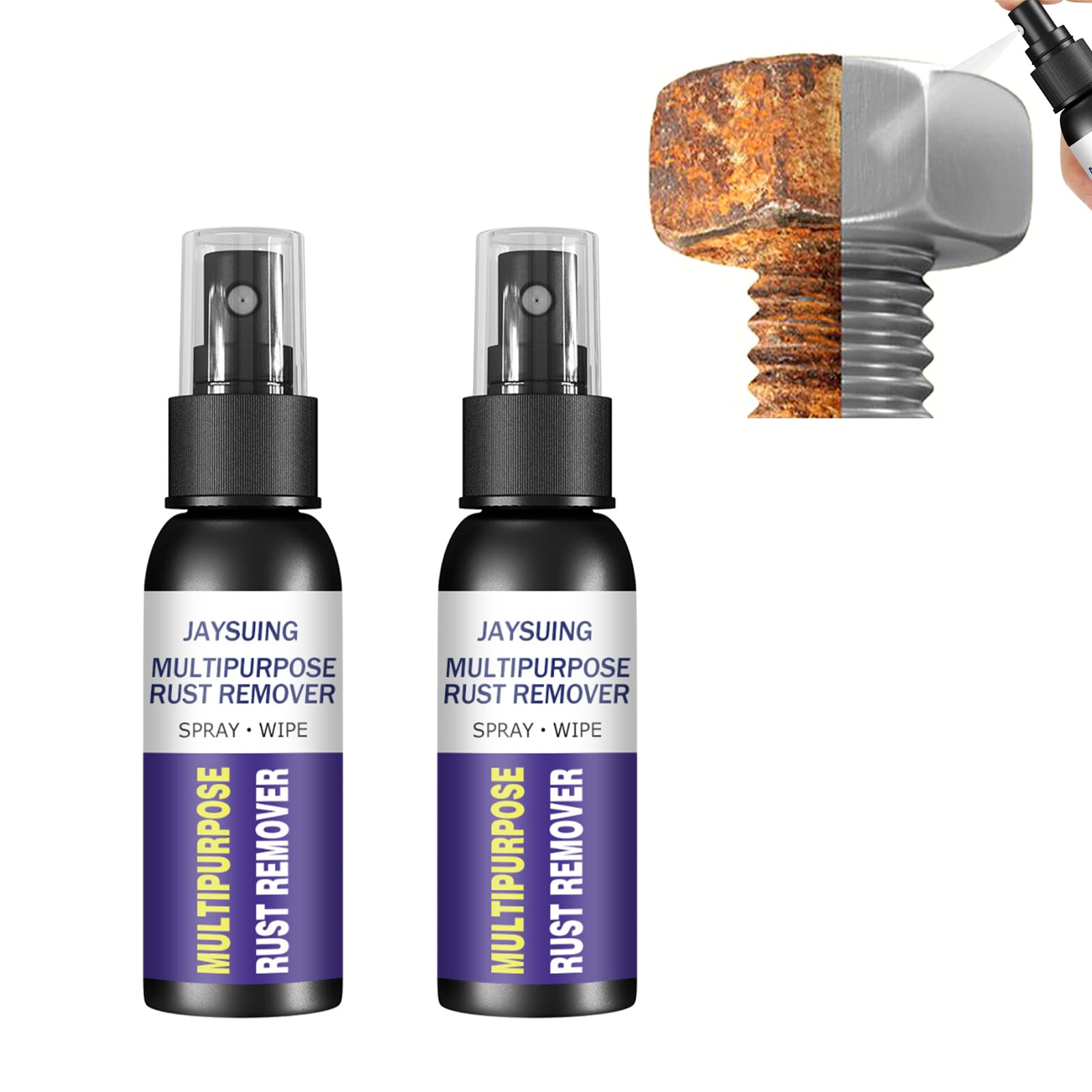 Rostentferner-Spray, Mehrzweck-Rostentferner, Rosthemmer, Entrosting-Spray, Rost-Instant-Entferner-Spray, Anti-Rost-Inhibitor, Entrosting-Spray, Autowartung, Reinigung, Rostlöser, 50 ml, 2 Stück Rostentferner-Spray, Mehrzweck-Rostentferner, Rosthemmer, Entrosting-Spray, Rost-Instant-Entferner-Spray, Anti-Rost-Inhibitor, Entrosting-Spray, Autowartung, Reinigung, Rostlöser, 50 ml, 2 Stück von YUEYINGMG
