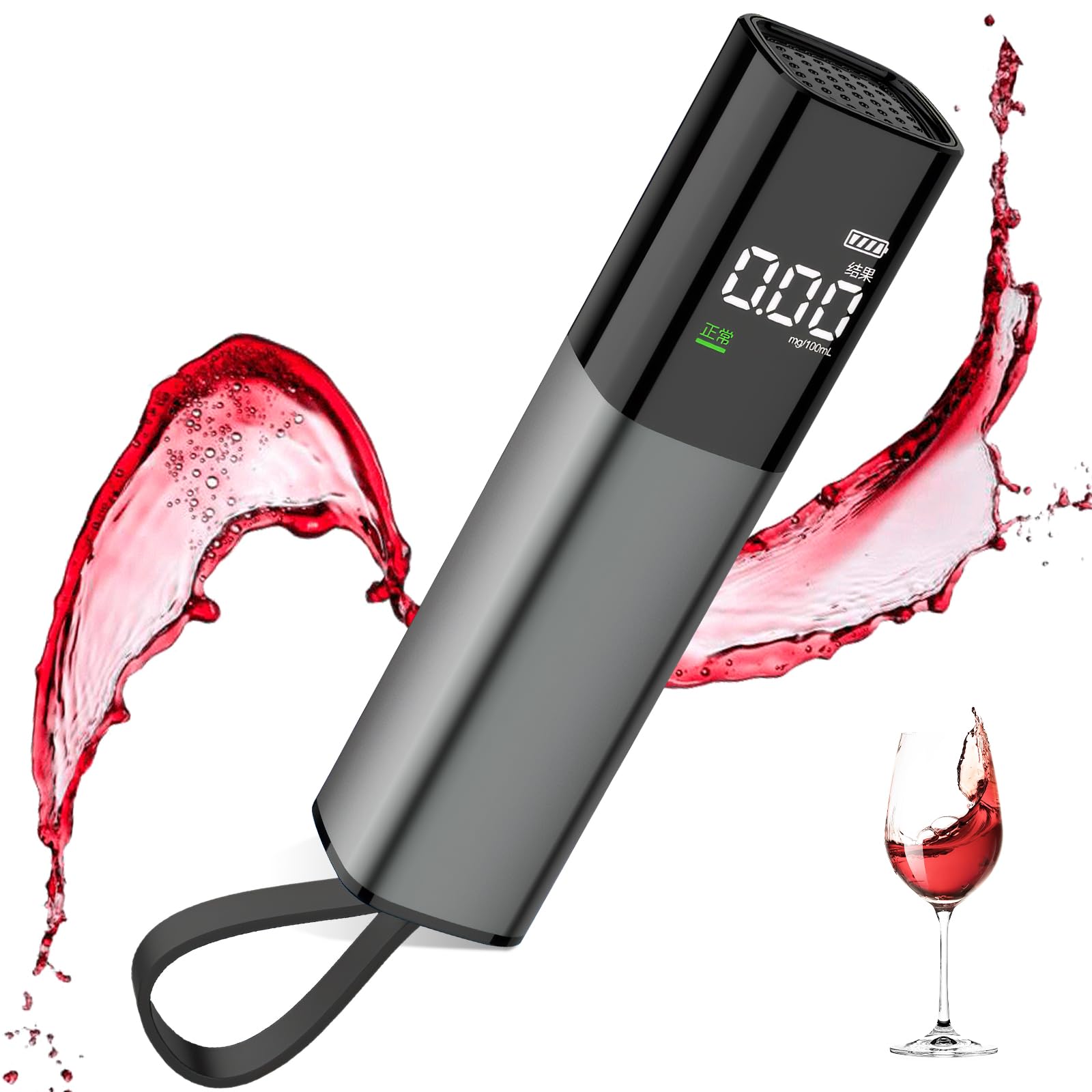 YUFFQOPC Alkoholtester, Alkoholtester Polizeigenau, Professioneller LCD-Anzeige Aufladbar Promillemessgerät, Tragbarer Atemalkoholtester, Alkoholmessgeräte für Persönlichen und Professionellen YUFFQOPC Alkoholtester, Alkoholtester Polizeigenau, Professioneller LCD-Anzeige Aufladbar Promillemessgerät, Tragbarer Atemalkoholtester, Alkoholmessgeräte für Persönlichen und Professionellen von YUFFQOPC