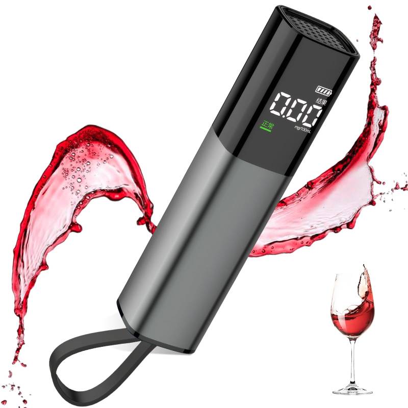YUFFQOPC Alkoholtester, Alkoholtester Polizeigenau, Professioneller LCD-Anzeige Aufladbar Promillemessgerät, Tragbarer Atemalkoholtester, Alkoholmessgeräte für Persönlichen und Professionellen von YUFFQOPC