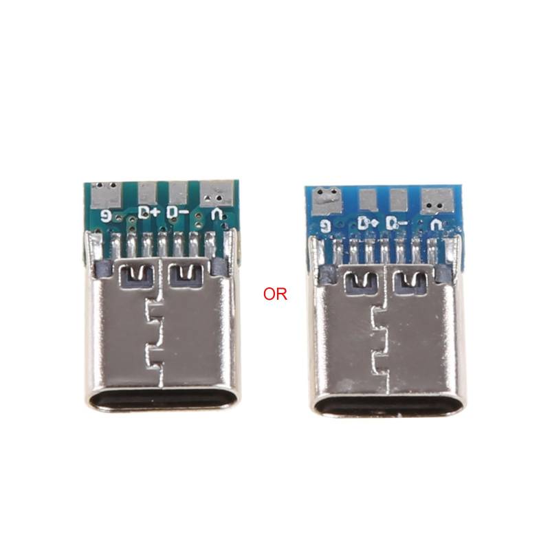 2 Stücke USB Typ C Lötmittel Weibliche Port 16-polige 180 Grad USB Buchse Socket USB Reparatur Ersatzladegerät Anschluss von YUGSHNKFC