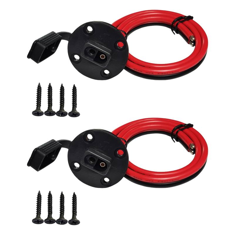 2PCS Steckverbinder Power Socket 12AWG Power Socket Sidewall Port Connectors Wasserdichtes Kabelbaum Für Solarpanel von YUGSHNKFC