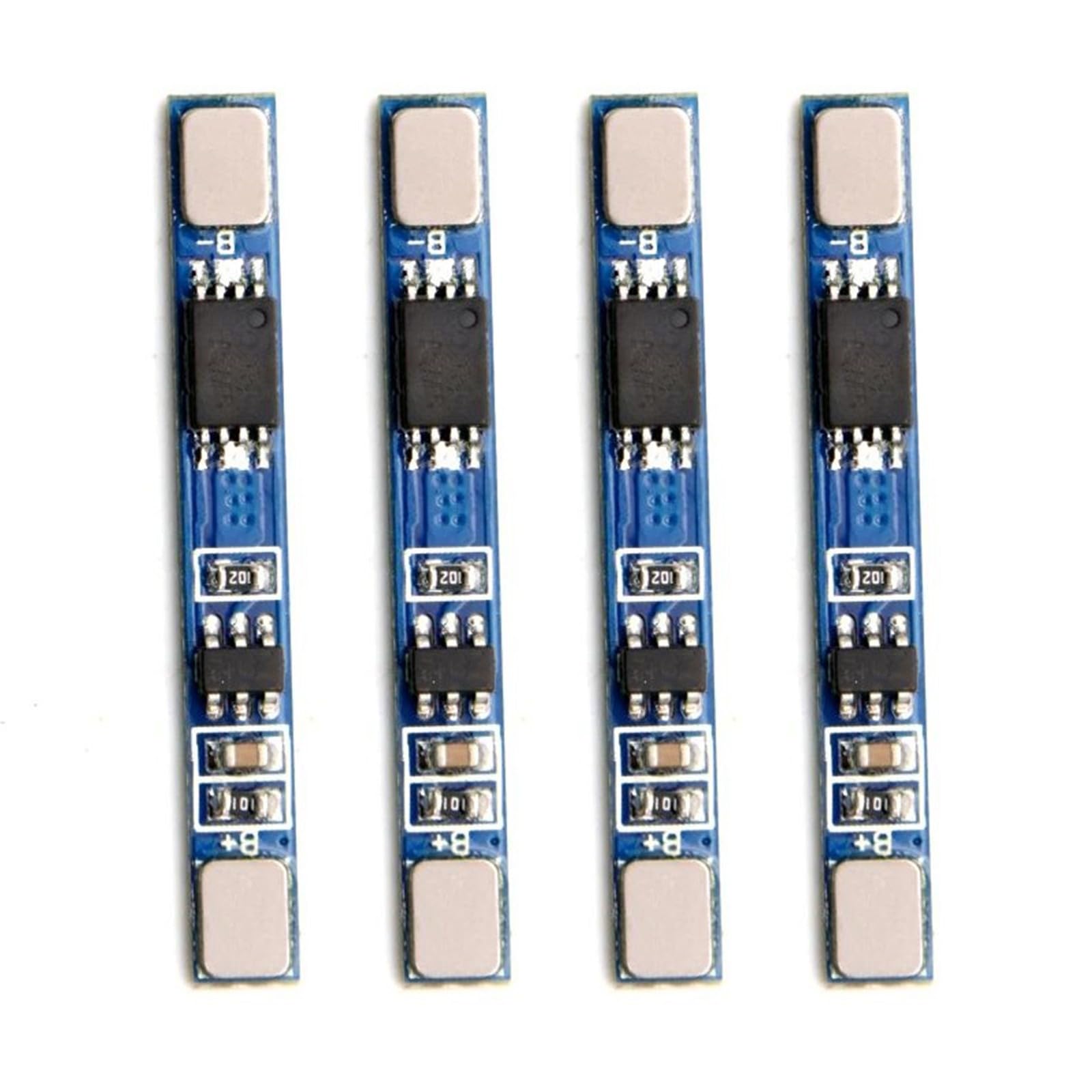 4 Stück 1S 3,7 V 18650 Lithium-Batterien, Schutzleiterplatte für 18650 LiBatteries Lademodul, langlebig 4 Stück 1S 3,7 V 18650 Lithium-Batterien, Schutzleiterplatte für 18650 LiBatteries Lademodul, langlebig von YUGSHNKFC