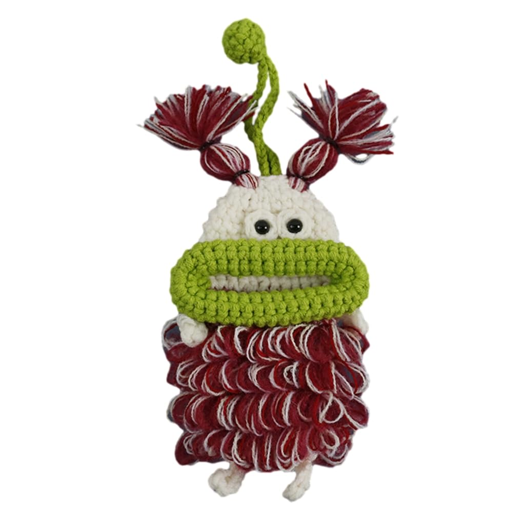 Autoschlüssel-Etui, Schlüsseletui, Handstrick, dicke Lippen, große Kapazität, ausziehbarer Auto-Schlüsselanhänger, Tasche von YUGSHNKFC