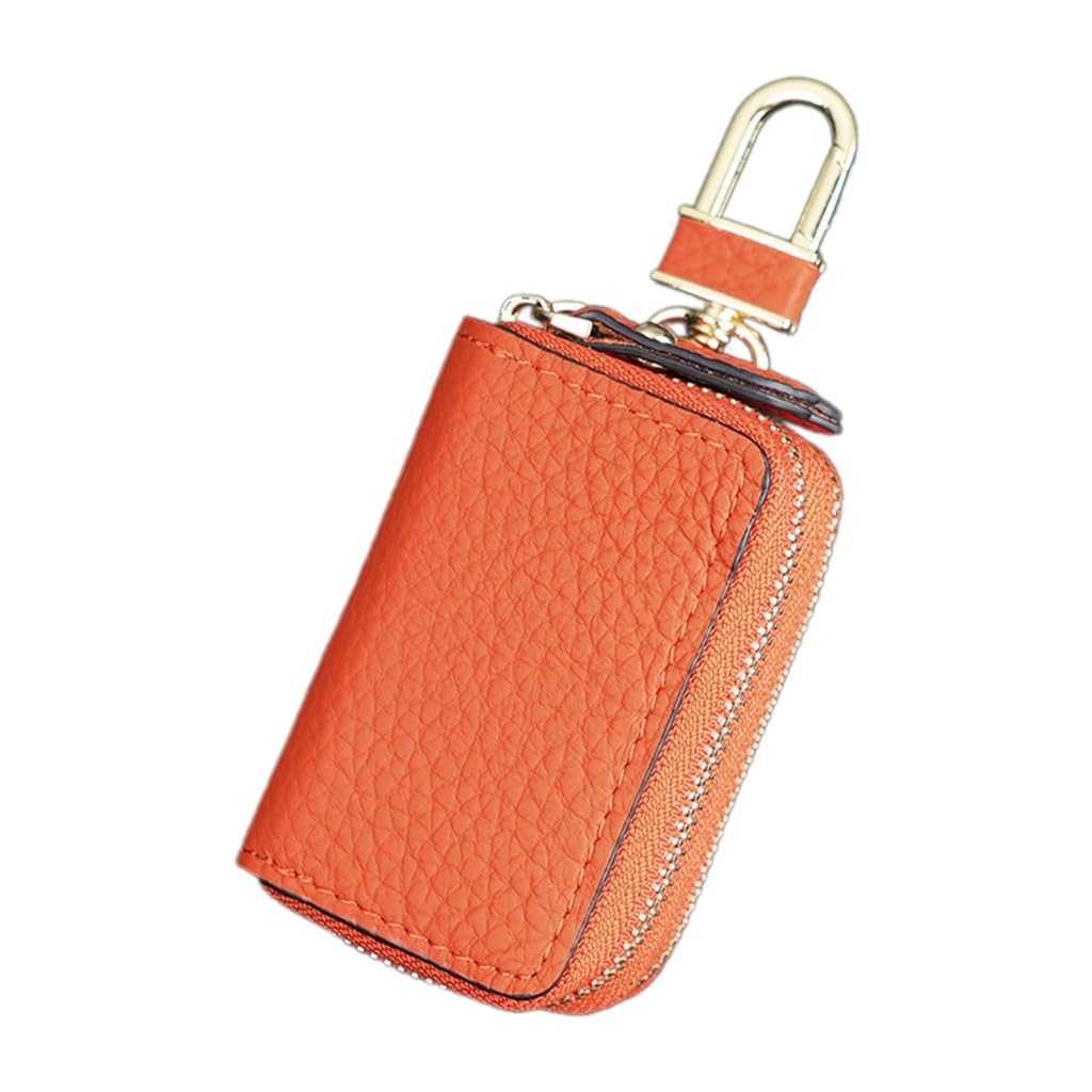 Leder-Autoschlüssel-Etui, Geldbörse, Tasche, Schlüsselanhänger, doppellagig, Schlüsseletui von YUGSHNKFC