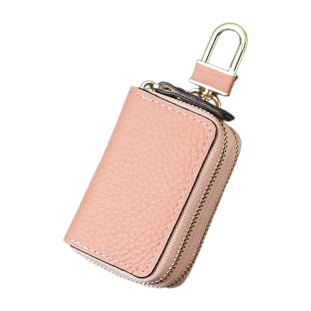 Leder-Autoschlüssel-Etui, Geldbörse, Tasche, Schlüsselanhänger, doppellagig, Schlüsseletui von YUGSHNKFC