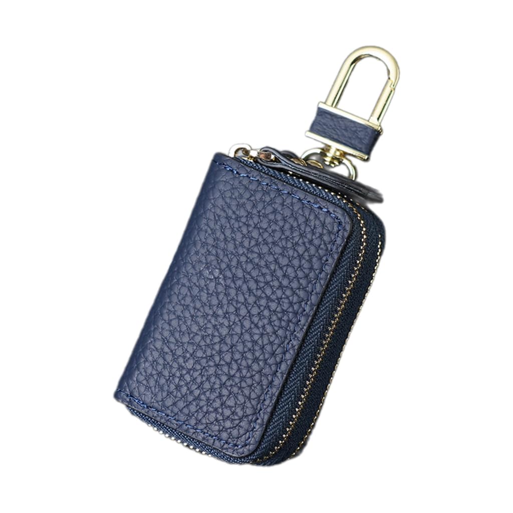 Leder-Autoschlüssel-Etui, Geldbörse, Tasche, Schlüsselanhänger, doppellagig, Schlüsseletui von YUGSHNKFC