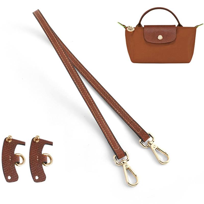 longchamp Schultergurt，Geldbörse Riemen Crossbody Verstellbarer Ersatz für Long Champ Le Pliage Original Mini Pouch Strap (Braun-C) von YUHONLNOR