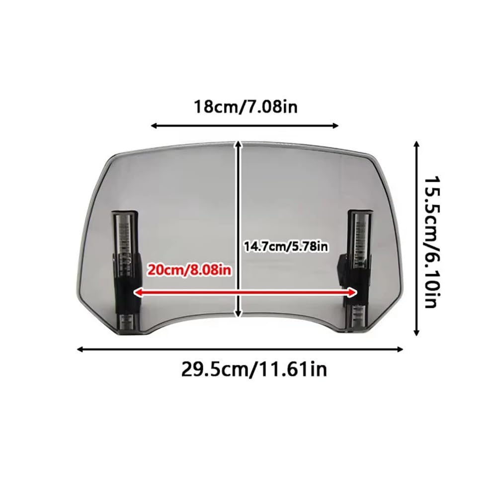 YUIBFWQ Motorrad Windabweiser Für FZ6/FZ6 600 FZ1 FZ1000 FZ8 FZ1 Motorrad Universal Windschutzscheibe Verlängerung Einstellbare Spoiler Deflektor Windschutzscheibe YUIBFWQ Motorrad Windabweiser Für FZ6/FZ6 600 FZ1 FZ1000 FZ8 FZ1 Motorrad Universal Windschutzscheibe Verlängerung Einstellbare Spoiler Deflektor Windschutzscheibe von YUIBFWQ
