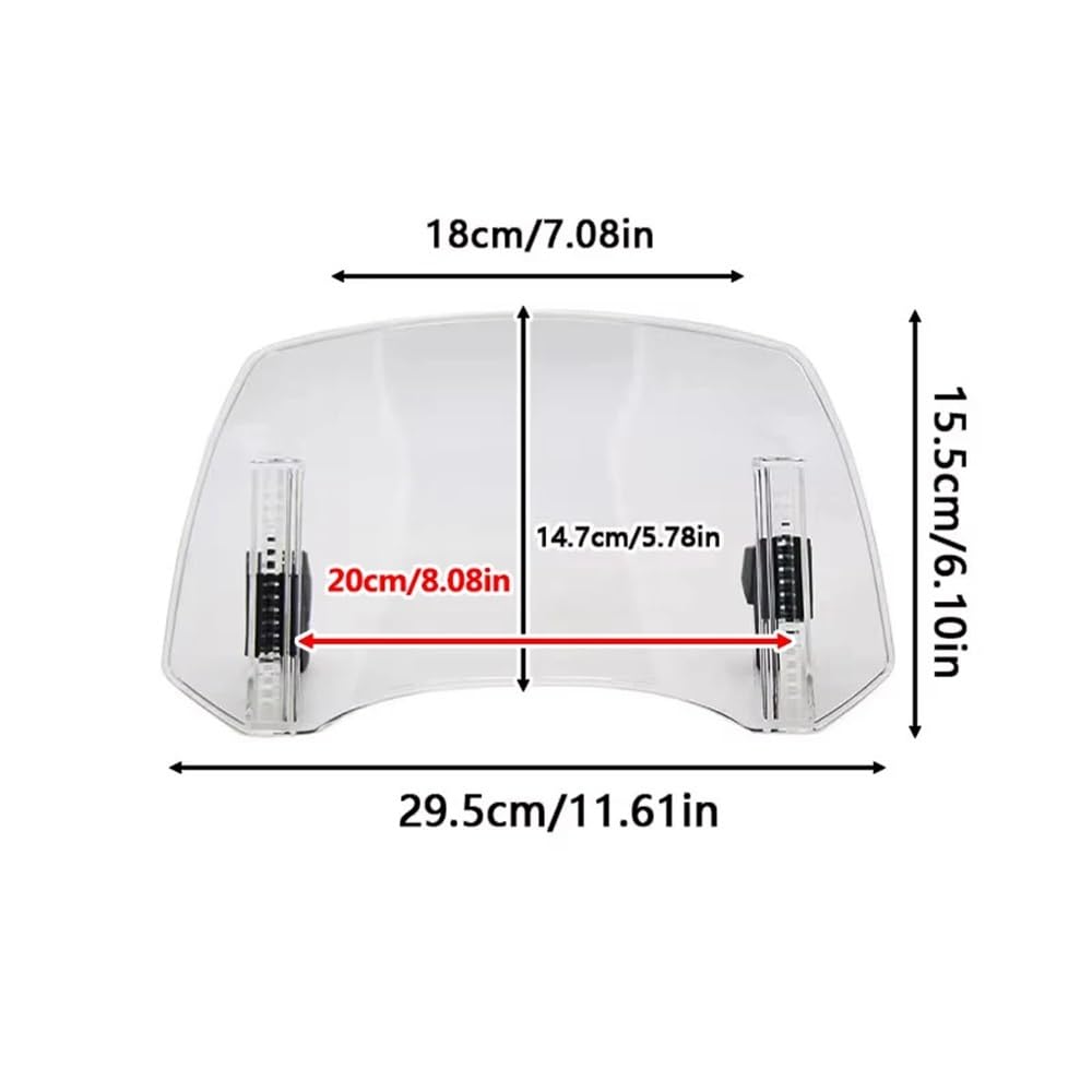YUIBFWQ Motorrad Windabweiser Für FZ6/FZ6 600 FZ1 FZ1000 FZ8 FZ1 Motorrad Universal Windschutzscheibe Verlängerung Einstellbare Spoiler Deflektor Windschutzscheibe YUIBFWQ Motorrad Windabweiser Für FZ6/FZ6 600 FZ1 FZ1000 FZ8 FZ1 Motorrad Universal Windschutzscheibe Verlängerung Einstellbare Spoiler Deflektor Windschutzscheibe von YUIBFWQ
