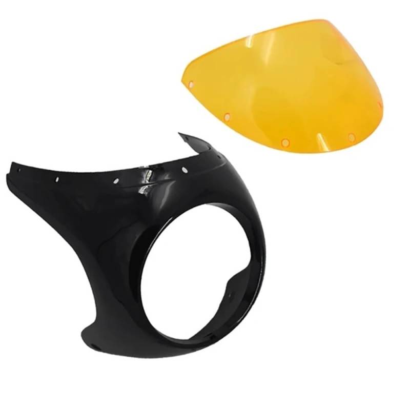 YUIBFWQ Motorrad Windabweiser Kunststoff Windschutzscheibe Windschutzscheibe MotorcycleWind Deflektor Scheinwerfer Verkleidung Für Hengste Centaur Max250 Mutt125 Caferacer von YUIBFWQ