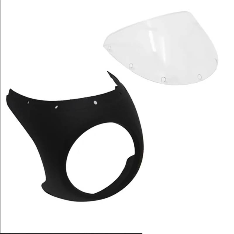 YUIBFWQ Motorrad Windabweiser Kunststoff Windschutzscheibe Windschutzscheibe MotorcycleWind Deflektor Scheinwerfer Verkleidung Für Hengste Centaur Max250 Mutt125 Caferacer von YUIBFWQ
