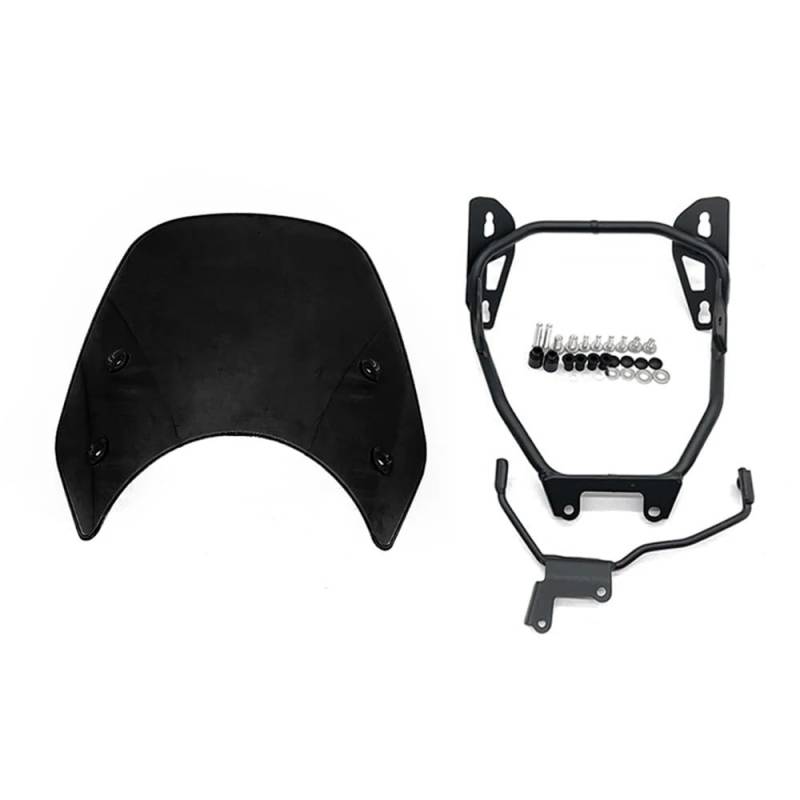 YUIBFWQ Motorrad Windabweiser Motorrad-Frontscheibe Windschutzscheibe Fly Screen Schild Windabweiser Halterung Halter für GB350S 2023-2024 von YUIBFWQ