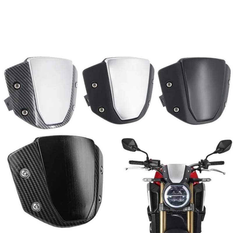 YUIBFWQ Motorrad Windabweiser Motorrad Windschutzscheibe Windschutz Sport Windabweiser Visier Bildschirm Mit Halterung Für CB650R 2019-2023 CB1000R 2018-2020 von YUIBFWQ