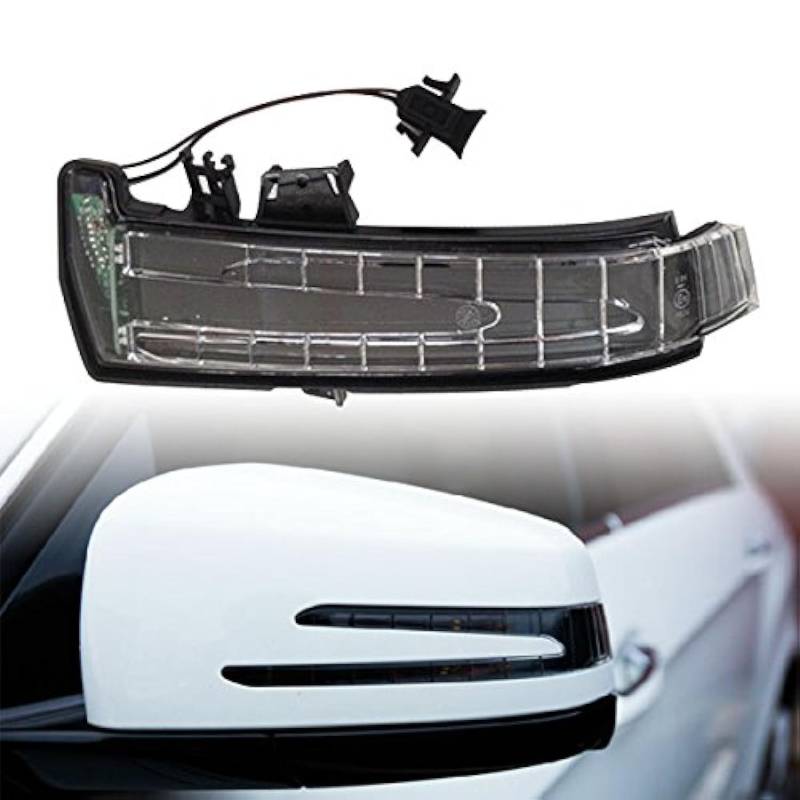 YUK Für W204 W212 W221 W176 W246 X204 W218 LED Seitenspiegel Marker Blinker Licht Linse Gelb Licht (links) von GSRECY