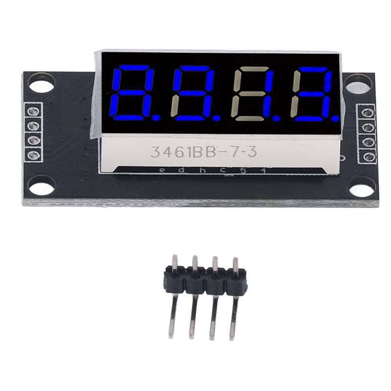 4-stellige Röhre LED 7 Segment Display Modul präzise Verdrahtung einfache Verwendung 2 Pin verbinden digital i o blau von YUKOFE
