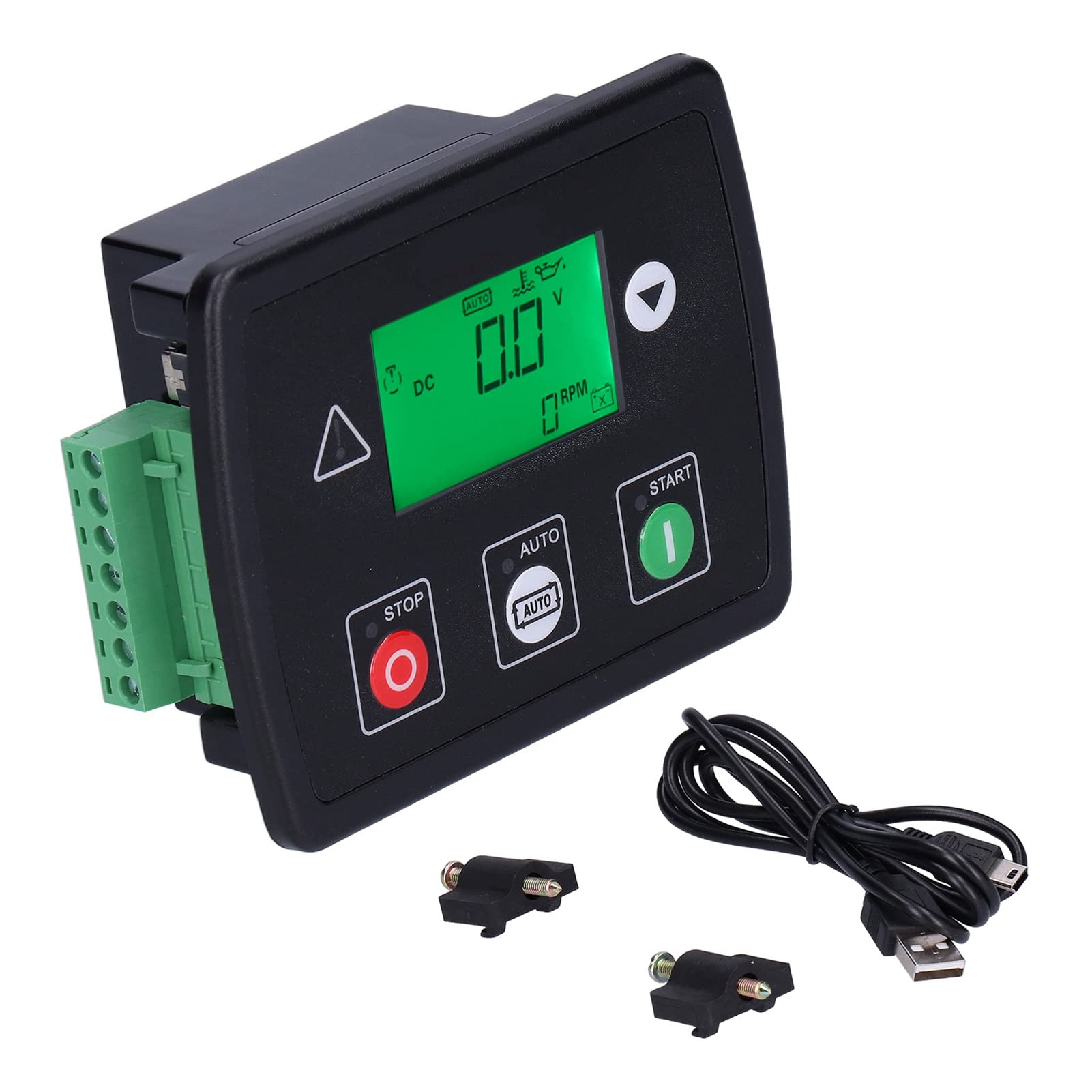 Generator Set Controller Electric Gasoline Monitor LCD Display 8‑35V LXC706 Power Supply Spannung Hz und Motor Temperatur Backlit LCD Anzeige für kleine Benzin Generatoren ABS Generator Set Controller Electric Gasoline Monitor LCD Display 8‑35V LXC706 Power Supply Spannung Hz und Motor Temperatur Backlit LCD Anzeige für kleine Benzin Generatoren ABS von YUKOFE