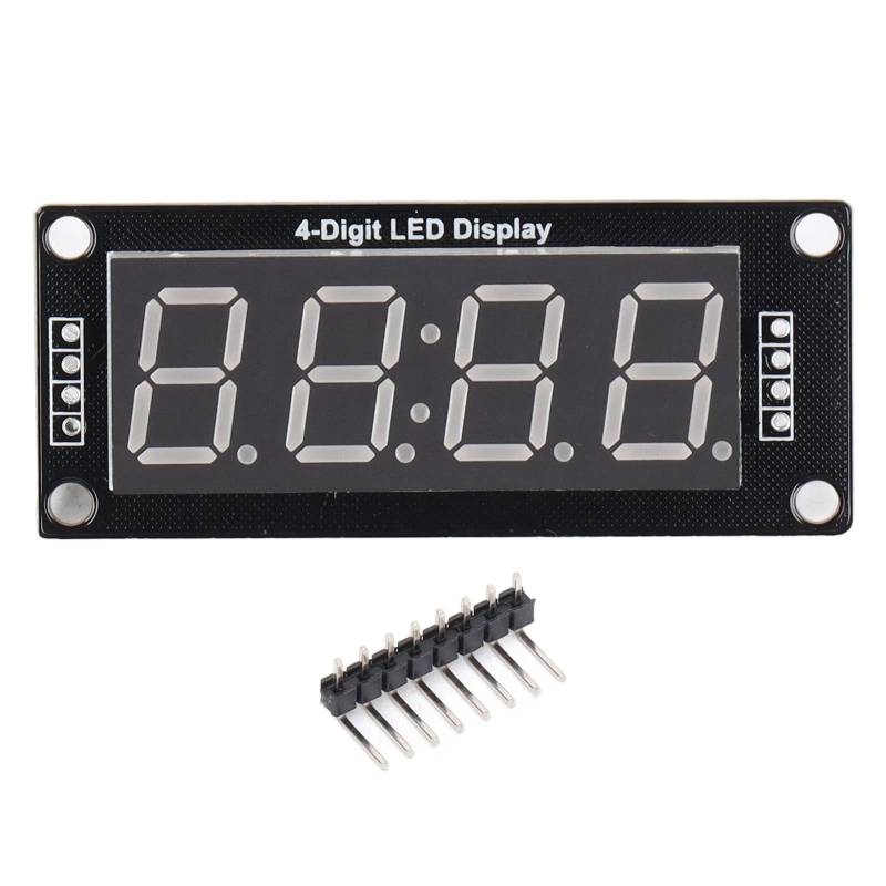 LED -Anzeigemodul 4 -Ziffern 7 Segment Digitalrohr Taktmodul mit Pin -Header 5V rot von YUKOFE