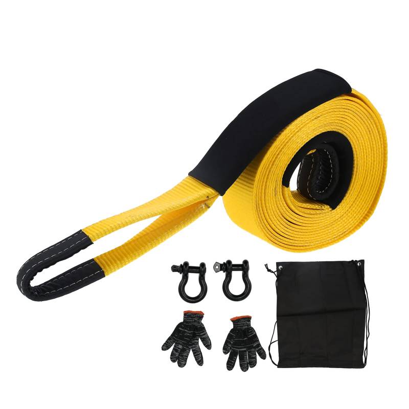 Polyester -Schlepperwiederherstellungsschleppriemen 15 Tonnen Hemdanhänger Ziehen Accessoires (Yellow) von YUKOFE