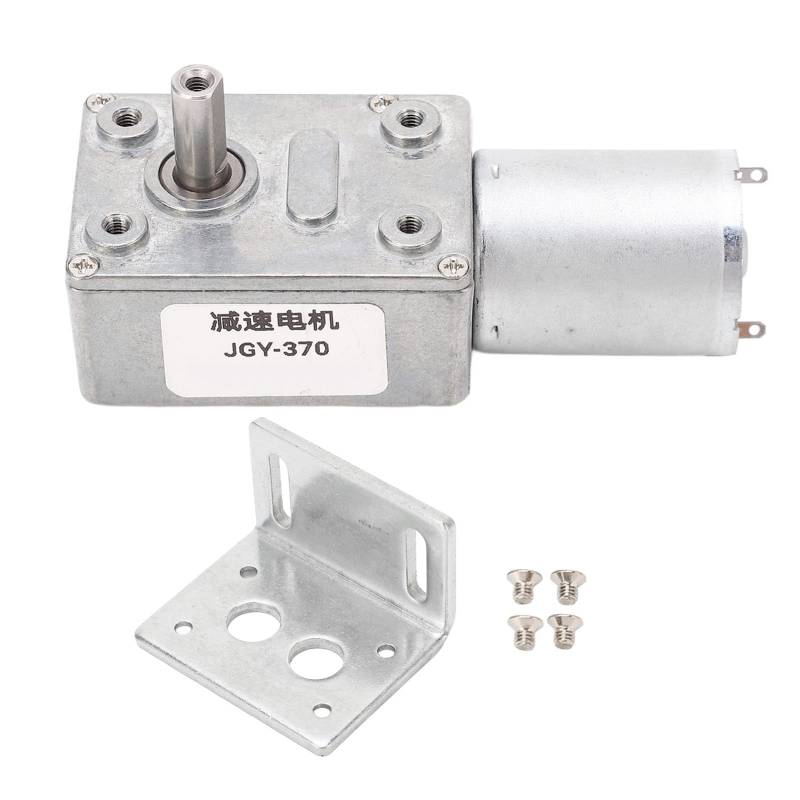 Zahnradmotor 4‑25 kg · cm 12 mm Wellenwelle Selbstverriegelung reversibler DC 24 -V -Zahnradmotor mit Montagebasis (30RMP) von YUKOFE