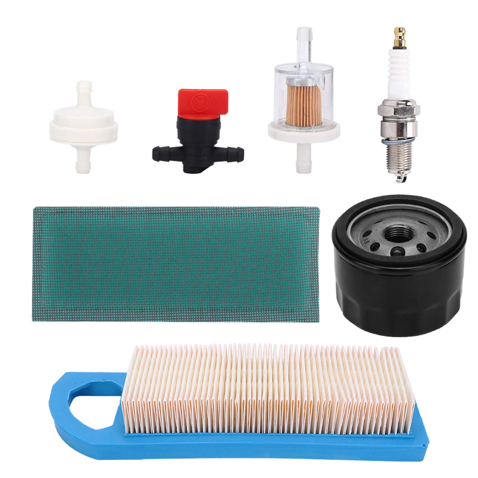 Luftfilter-Montagesatz, Ersatzzubehör, hochwertiges Kit, passend für Rasenmäher, Wartung, Kollodium-Baumwolle, Zündkerze, Kraftstoffventil, Ölfilter, Schiebetyp Luftfilter-Montagesatz, Ersatzzubehör, hochwertiges Kit, passend für Rasenmäher, Wartung, Kollodium-Baumwolle, Zündkerze, Kraftstoffventil, Ölfilter, Schiebetyp von YULEESIYIP