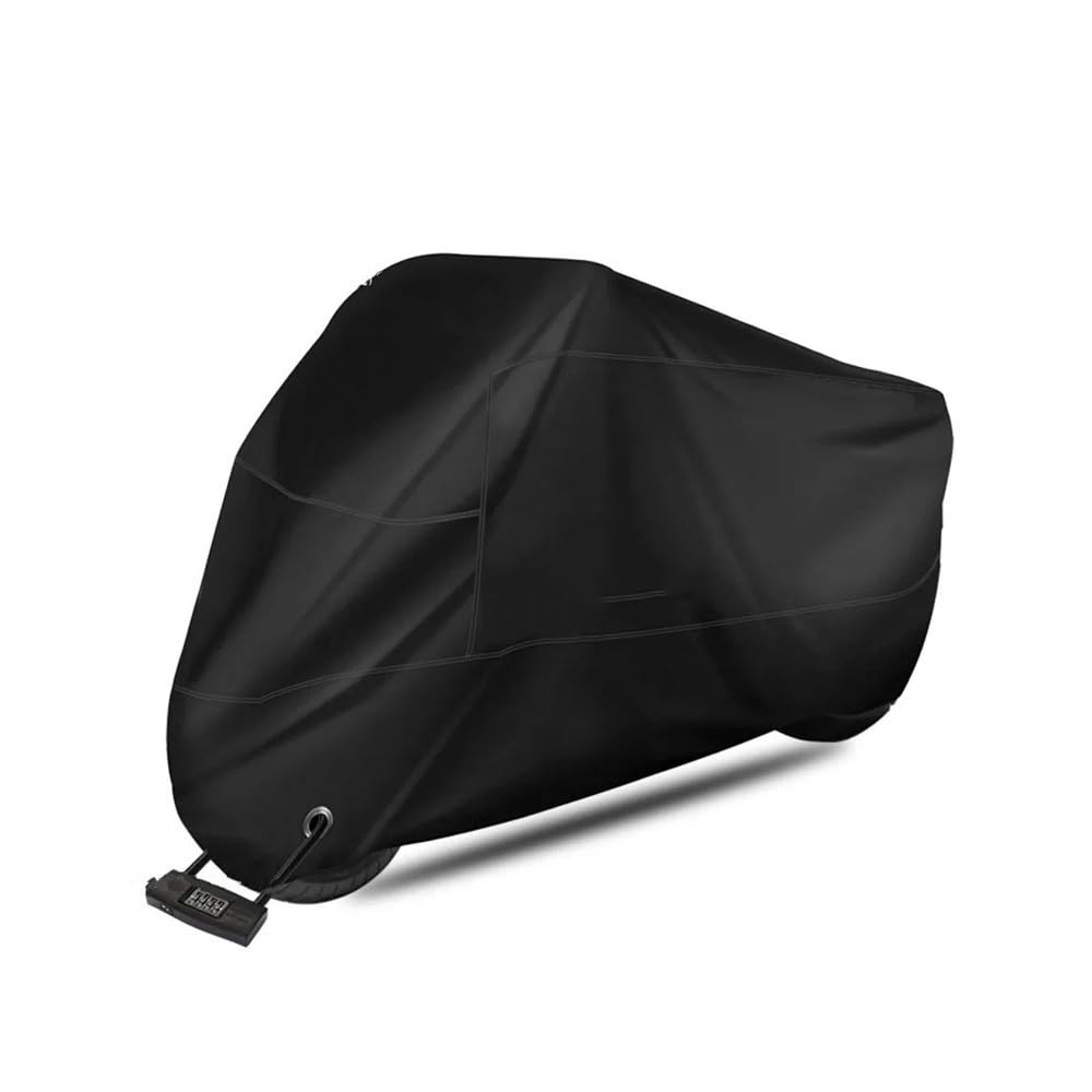 Motorrad Abdeckplane Motorrad Abdeckung Schutz Staubdicht Wasserdicht Roller Außen Regen Abdeckung Für Tiger 900 Für Rally Tiger900 GT Pro 2023 2024(Black,4XL for 250cm) von YULEGUDI