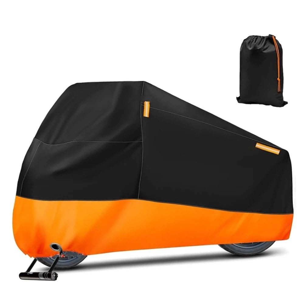 Motorrad Abdeckplane Motorrad Abdeckung wasserdichte Outdoor Roller Schutz Staub Regen Für Hon┐da Für Integra 700 750 Für Integra 700 750 DCT 2014-2022(Orange,3XL for 220-230cm) von YULEGUDI