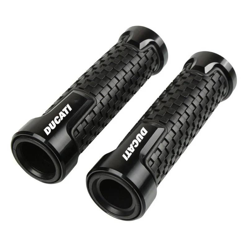 YULEGUDI Motorrad Griffe Für Du&Cati 899 959 1199 1299 Für Panigale S V4S Hypermotard 950 7/8'' 22mm CNC Motorrad Griff Enden Griffe Bar Hand(Black) von YULEGUDI