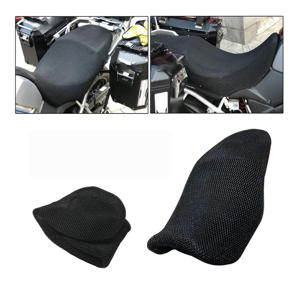 YULEGUDI Stoff Sattel Sitzbezug Motorrad Anti-Slip 3D Mesh Stoff Sitzbezug Atmungsaktive wasserdichte Kissen Für Suzu&ki Für V-Strom Für DL1000 Für DL650 Für DL250(DL1000) von YULEGUDI