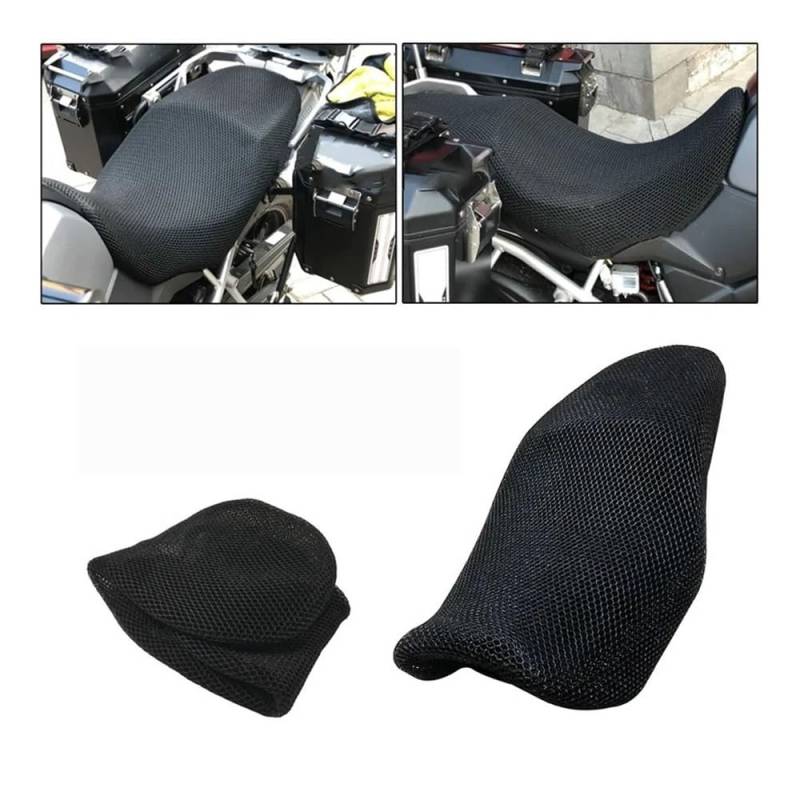 YULEGUDI Stoff Sattel Sitzbezug Motorrad Anti-Slip 3D Mesh Stoff Sitzbezug Atmungsaktive wasserdichte Kissen Für Suzu&ki Für V-Strom Für DL1000 Für DL650 Für DL250(DL1000) von YULEGUDI
