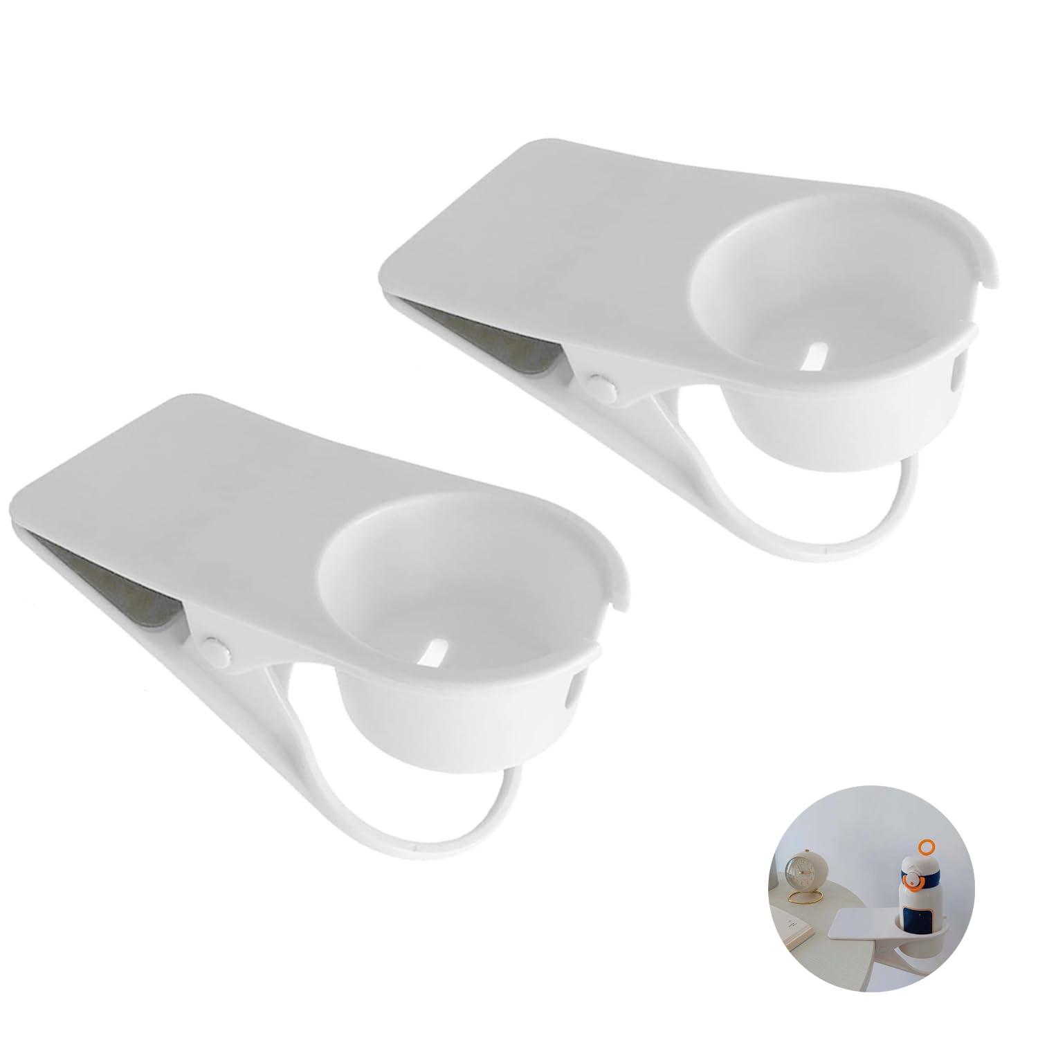 2 Stück Becherhalter Schreibtisch Side Clip, Trinkbecherhalter Clip, Becherhalter Cup Clip, Getränkehalter für Zuhause, Büro, Tisch, Schreibtisch, mit großem Clip, für Wasser, Getränke, Kaffee, Tasse 2 Stück Becherhalter Schreibtisch Side Clip, Trinkbecherhalter Clip, Becherhalter Cup Clip, Getränkehalter für Zuhause, Büro, Tisch, Schreibtisch, mit großem Clip, für Wasser, Getränke, Kaffee, Tasse von YULIAO
