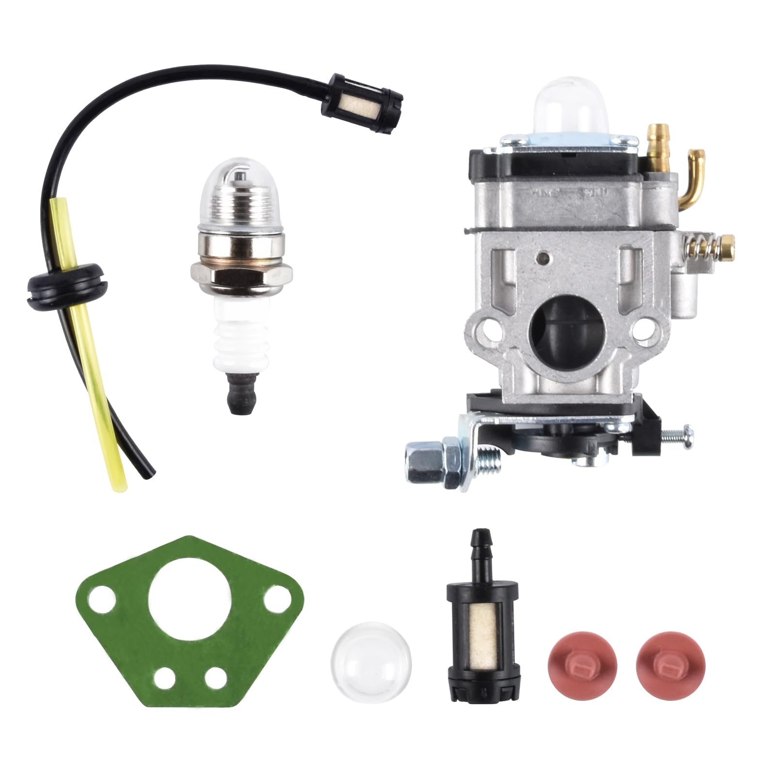 YULLING Vergaser für Motorsense 43cc 49cc 52cc, Carbu-Set mit Dichtung, Schlauch, Zündkerze und Benzinfilter YULLING Vergaser für Motorsense 43cc 49cc 52cc, Carbu-Set mit Dichtung, Schlauch, Zündkerze und Benzinfilter von YULLING