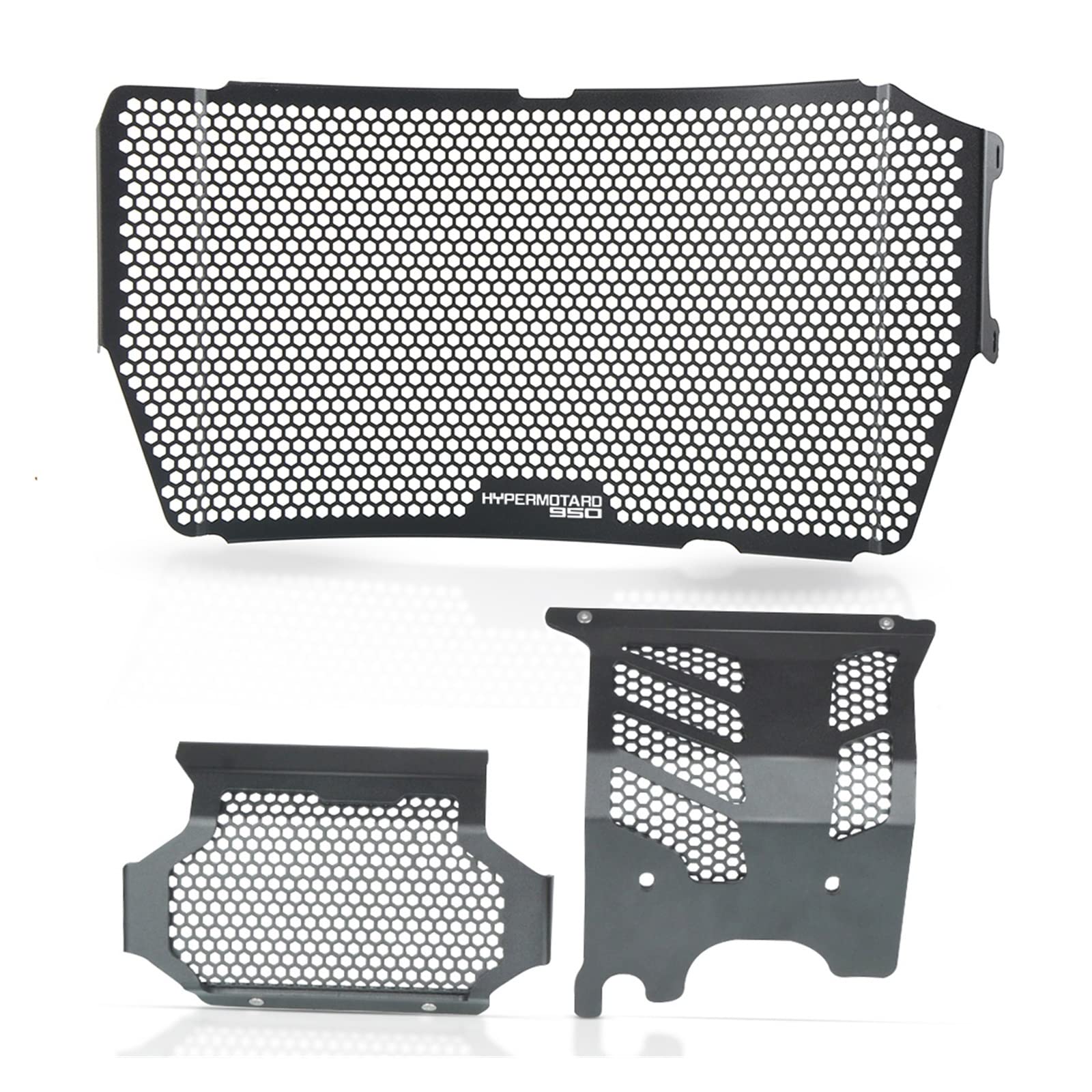 YUNDVLT Kühler Grills chutz Motorrad Ölkühler Schutz Grill Motor Kühler Schutzfolie Grille Abdeckung Replacement for Du Cati Hypermotard 950 RVE 2020 2021 SP 2019(Black3) von YUNDVLT