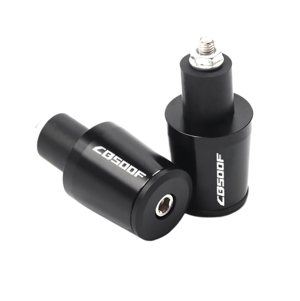 YUNDVLT Lenkerenden Sind Compatible with Hon Da CB500F CBR500F 2013 2014 2015 Motorrad Zubehör CNC Lenkergriff Endstecker Lenkerendkappe(Nero) von YUNDVLT