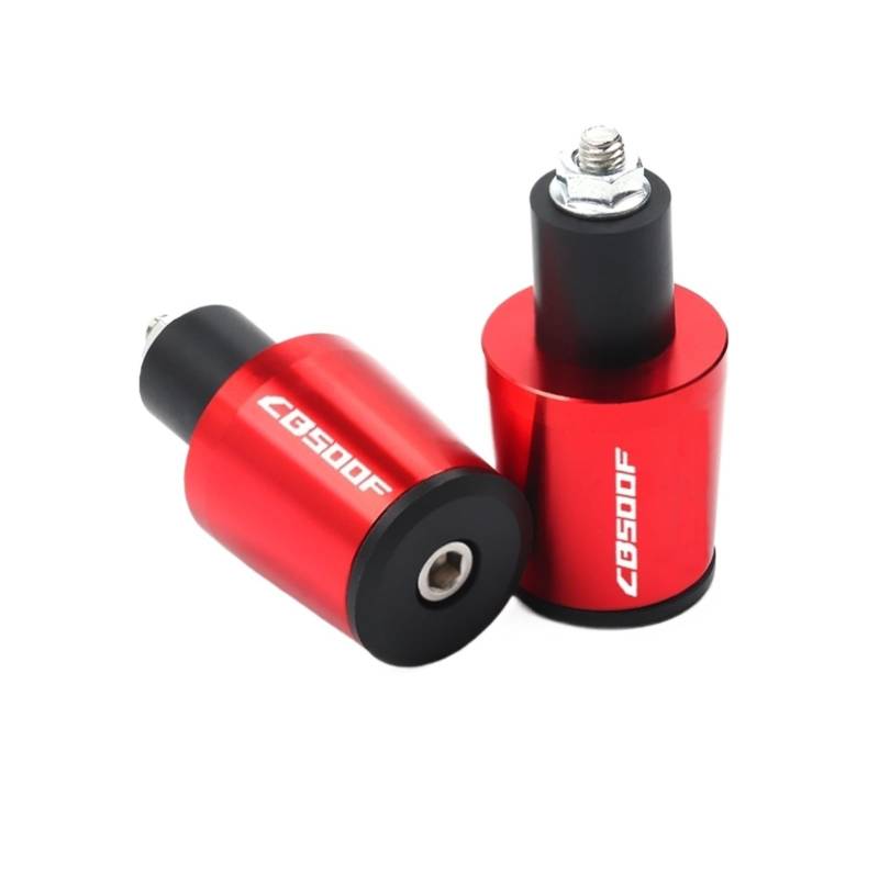 YUNDVLT Lenkerenden Sind Compatible with Hon Da CB500F CBR500F 2013 2014 2015 Motorrad Zubehör CNC Lenkergriff Endstecker Lenkerendkappe(Rosso) von YUNDVLT