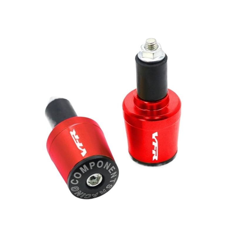 YUNDVLT Lenkerenden Sind Compatible with Hon Da VFR400 NC30 VFR750 VFR800/F VFR 800 VFR1200/F Motorradteile CNC Lenkergriffe Lenkerkappe Endstopfen(Rosso) von YUNDVLT